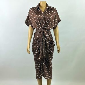 Brown Polka Dot Dress